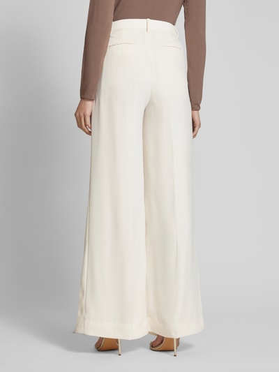 Lauren Ralph Lauren Wide leg bandplooibroek met riemlussen, model 'KIRAHN' Offwhite - 5