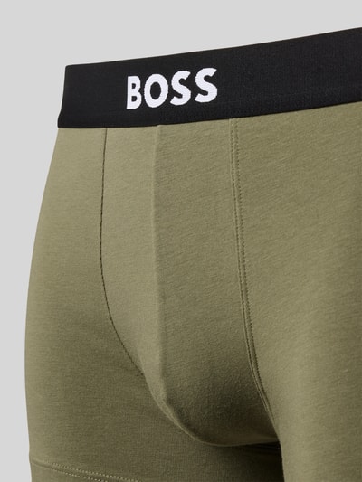BOSS Regular Fit Trunks aus Baumwoll-Elasthan-Mix im 3er-Pack Oliv 2