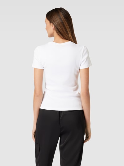 Esprit T-Shirt mit geripptem Rundhalsausschnitt Offwhite 5