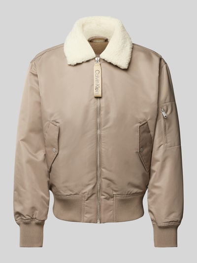 Calvin Klein Jeans Jack met labelprint, model 'AVIATOR' Beige - 2