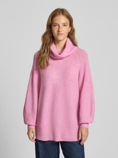Only Loose fit coltrui met raglanmouwen, model 'WHITNEY' Lila gemêleerd - 4