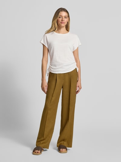 Apricot T-shirt o kroju regular fit z domieszką wiskozy Écru 1