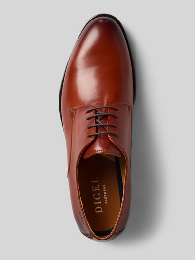 Produktfoto, Derby-Schuhe aus Leder Modell 'SEBASTIAN' von DIGEL für Herren mit Farbverlauf, Schnürung, markanten Nähten, Label-Prägung, reine Leder-Textur