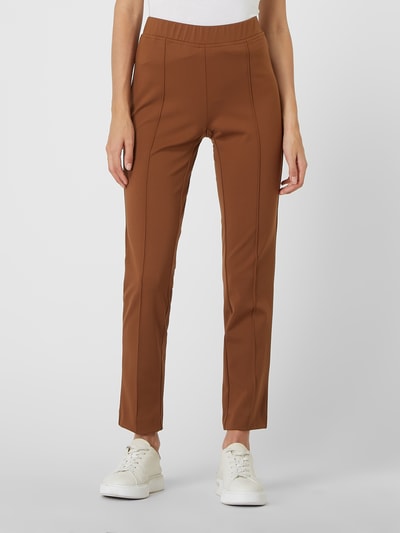 Zerres Cigarette fit comfortbroek van jersey, model 'Jane' Cognac - 4