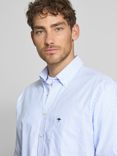 Fynch-Hatton Regular fit vrijetijdsoverhemd met streepmotief, model 'All Season' Bleu - 3