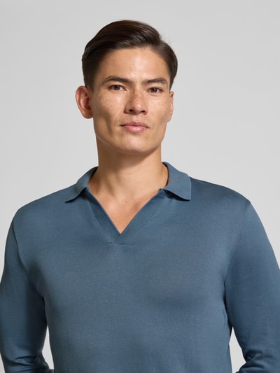 Cinque Regular Fit Poloshirt mit V-Ausschnitt Modell 'BOLLO' Hellblau 3