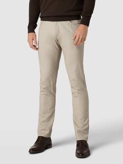 bugatti Gekleurde broek met stretch  Beige - 4