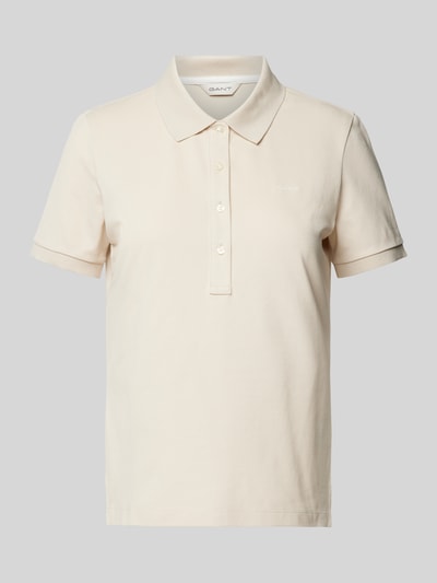 Gant Regular Fit Poloshirt im unifarbenen Design Beige 2