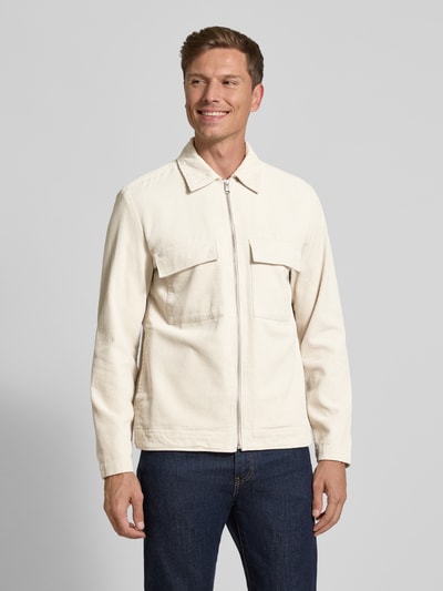 Marc O'Polo Regular Fit Hemdjacke aus reiner Baumwolle Beige 4