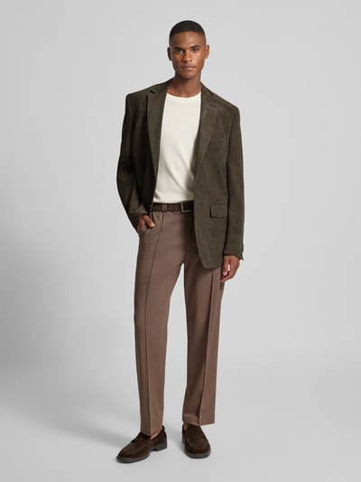 Christian Berg Men Marynarka o kroju slim fit z kołnierzem z połami Ciemnozielony 1