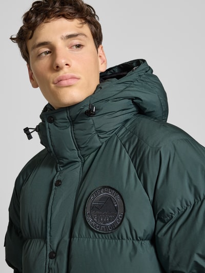 Superdry Gewatteerd jack met labelpatch, model 'Everest' Olijfgroen - 3