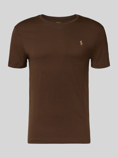 Polo Ralph Lauren T-shirt met logostitching Middenbruin - 2