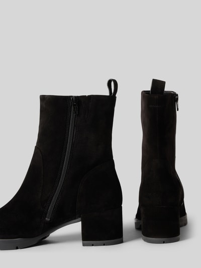 Produktfoto, Stiefeletten aus echtem Leder von Högl in Schwarz mit Blockabsatz, abgerundeter Passform, leicht profilierter Sohle, Struktur matt