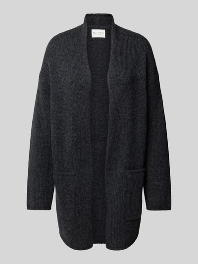 Marc O'Polo Oversized fit cardigan van heerlijk zachte scheerwolmix Antraciet gemêleerd - 2