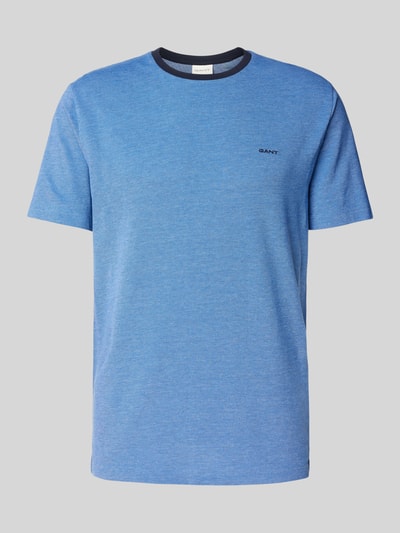 Gant T-Shirt mit Strukturmuster Royal 2