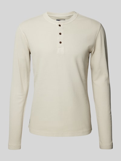 Superdry Shirt met lange mouwen en serafinohals Offwhite gemêleerd - 2