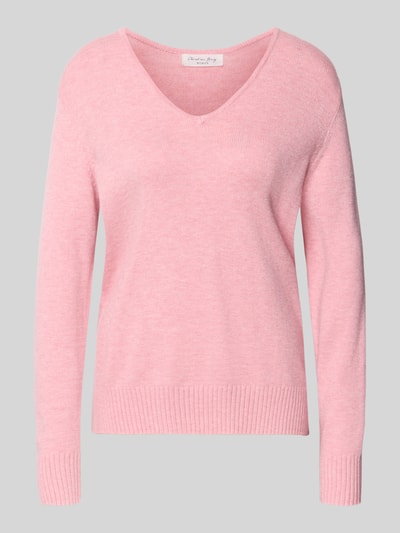Christian Berg Woman Strickpullover aus Viskose-Mix mit V-Ausschnitt Altrosa Melange 2