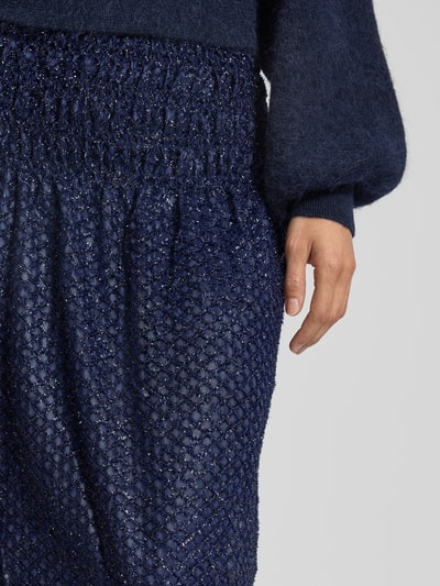 Scotch & Soda Glanzende midirok met elastische band Donkerblauw - 3