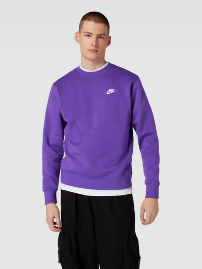 Nike Bluza z wyhaftowanym logo model ‘NSW CREW’ Purpurowy 4