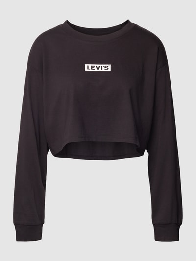 Levi's® Cropped T-Shirt mit Label-Print Black 2