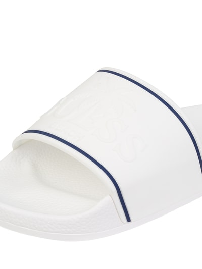 Guess Slides mit Logo Weiss 2