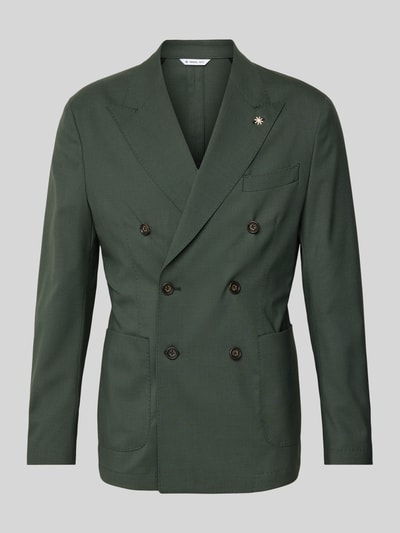 Manuel Ritz Sakko aus Wolle-Elasthan-Mix mit Reverskragen Gruen 2