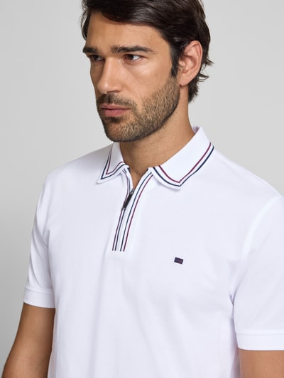 Christian Berg Men Regular Fit Poloshirt mit Reißverschluss Weiss 3