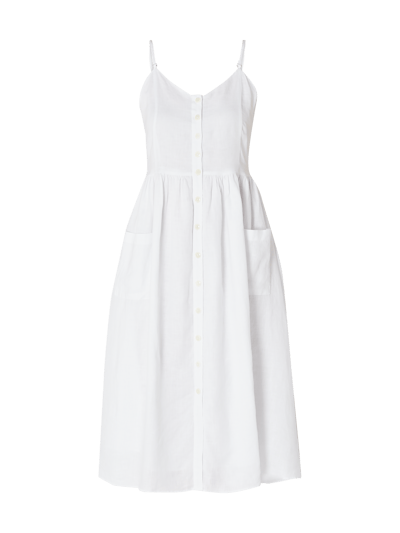 Joseph Janard Leinenkleid mit durchgehender Knopfleiste Weiss 2