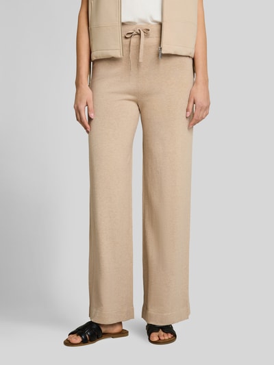Tom Tailor Wide Leg Culotte aus Baumwoll-Mix mit Seiden-Anteil Beige 4