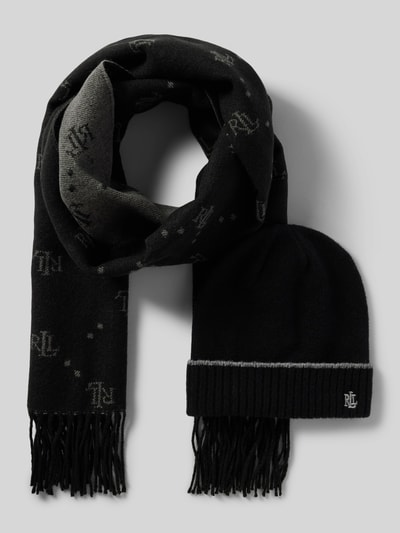 Lauren Ralph Lauren Beanie im Set mit Schal Black 1