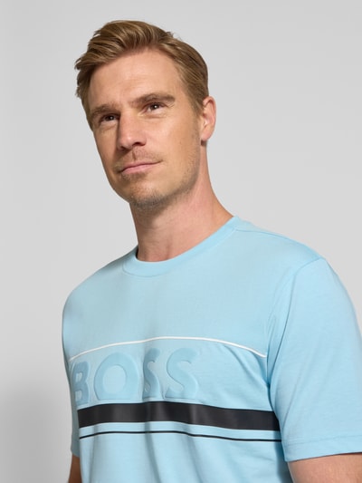 BOSS Green Regular Fit T-Shirt aus reiner Baumwolle Modell 'ICONIC ZONE' Hellblau 3