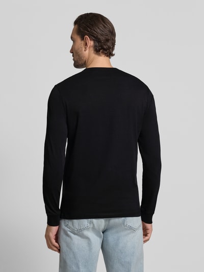 Tom Tailor Regular Fit Langarmshirt aus reiner Baumwolle Black 5