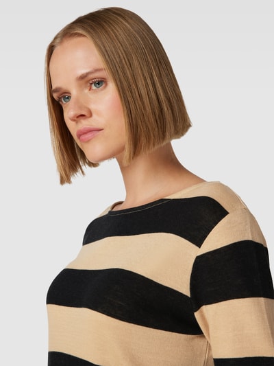 Juvia Longsleeve mit Streifenmuster Camel 3