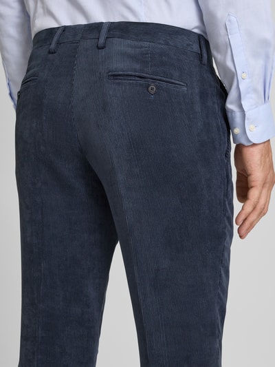 Christian Berg Men Slim Fit Cordhose mit Bügelfalten Rauchblau 3