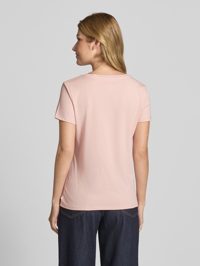 Tom Tailor Denim Regular Fit T-Shirt aus reiner Baumwolle Hellrosa 5