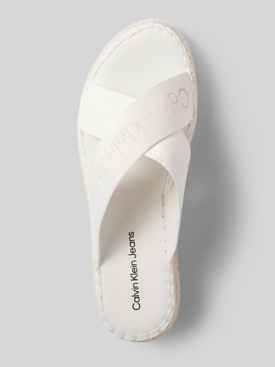 Calvin Klein Jeans Slippers met plateauzool Wit - 3