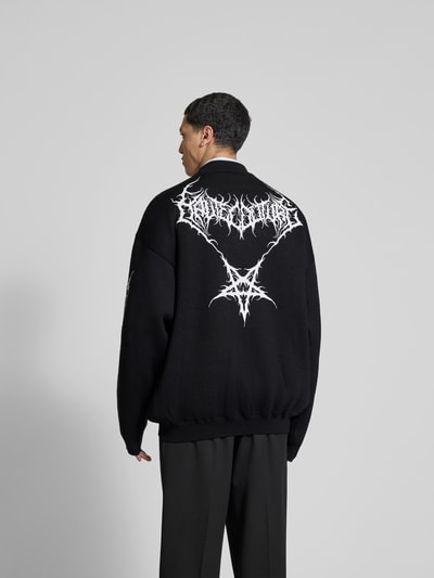 VETEMENTS Oversized Wollpullover in Strick-Optik Black 5