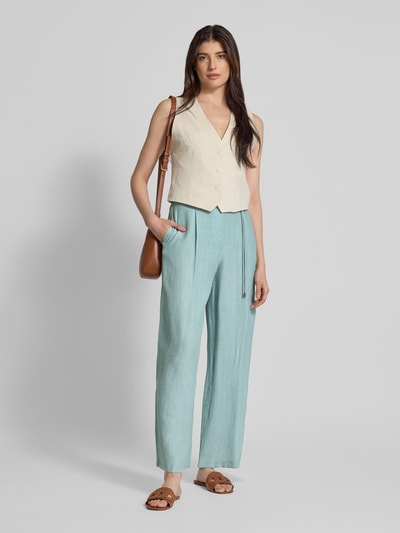 Christian Berg Woman Stoffen broek met zijzakken Aquablauw - 1