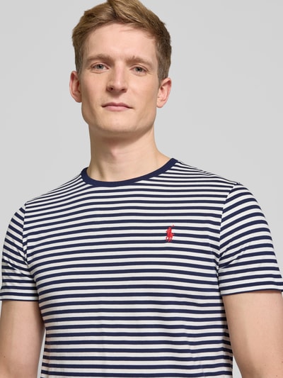 Polo Ralph Lauren T-Shirt mit Label-Stitching Marine 3