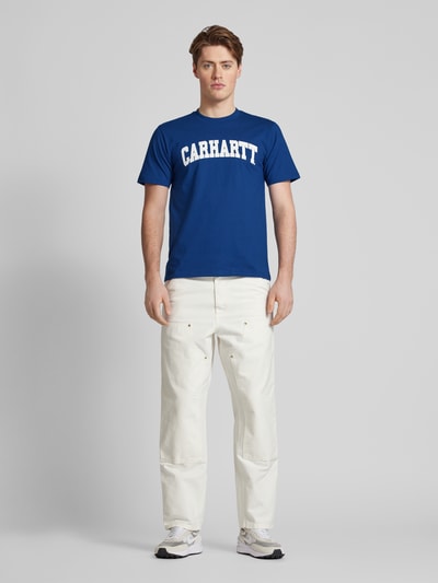 Carhartt Work In Progress T-Shirt mit Label-Print Royal 1