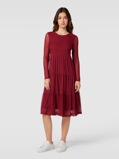 Vila Midikleid Kleid im Stufen-Look Modell 'VOLETTIS' Bordeaux 4