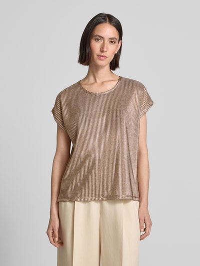 Betty Barclay T-Shirt mit geripptem Rundhalsausschnitt Kupfer 4