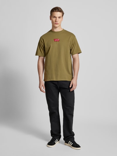 Levi's® T-Shirt mit Label-Stitching Oliv 1