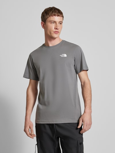 The North Face T-shirt met labelprint Antraciet - 4