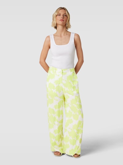 ARMANI EXCHANGE Stoffhose mit Allover-Muster Neon Gruen 1