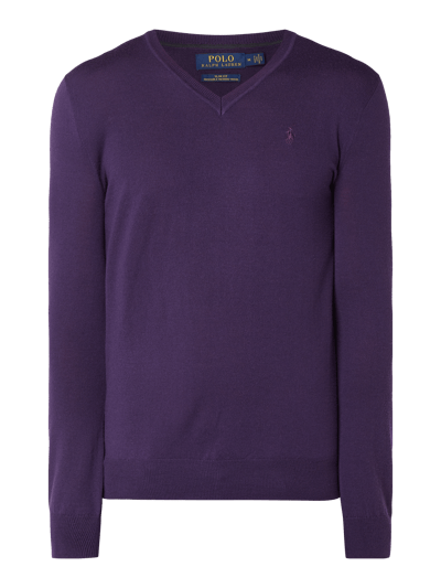 Polo Ralph Lauren Slim Fit Pullover aus Merinowolle Lila 2