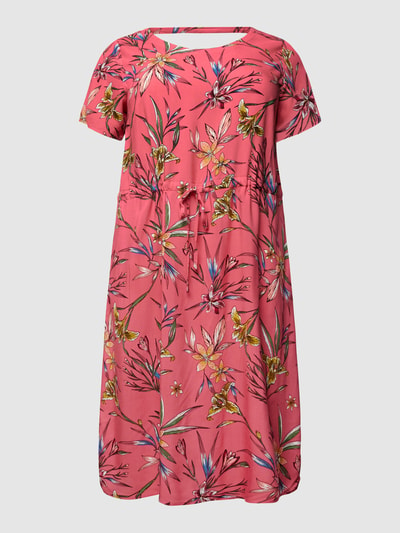 ONLY CARMAKOMA PLUS SIZE Midi Jurk Met Bloemenmotief In Rood Online Kopen P C