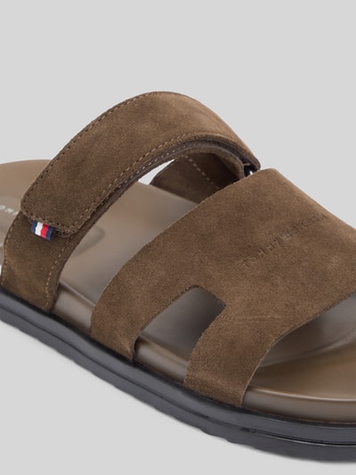 Tommy Hilfiger Sandał z naturalnej skóry welurowej Średniobrązowy 5