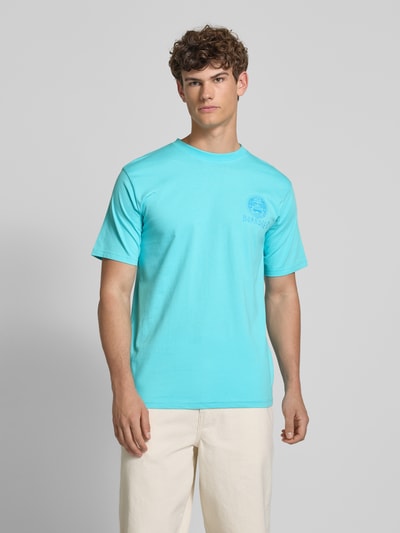 BOARDIES T-Shirt mit Label-Print Modell 'Maya' Hellblau 4