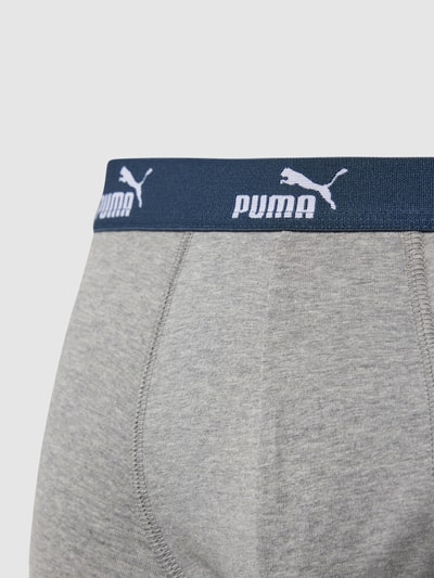 Puma Trunks im 4er-Pack mit elastischem Label-Bund Rauchblau 2